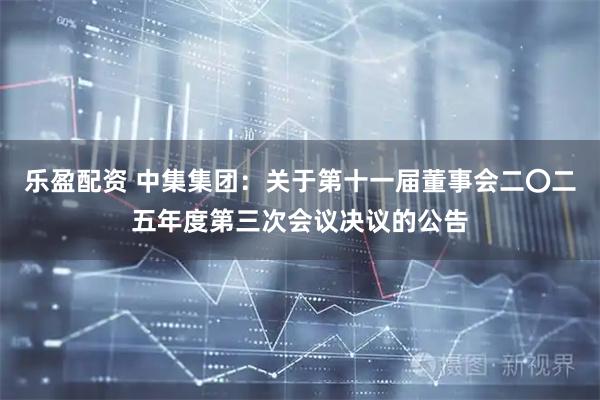 乐盈配资 中集集团：关于第十一届董事会二〇二五年度第三次会议决议的公告